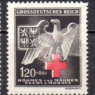 D. Reich Böhmen und Mähren 1943, Mi. Nr. 0132 / 132, Rotes Kreuz, ungebraucht #09870