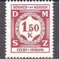 D. Reich Böhmen und Mähren 1941 Dienst, Mi. Nr. 0008 / D8, postfrisch #09934