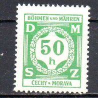 D. Reich Böhmen und Mähren 1941 Dienst, Mi. Nr. 0003 / D3, ungebraucht #09947