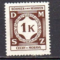 D. Reich Böhmen und Mähren 1941 Dienst, Mi. Nr. 0006 / D6, ungebraucht #09955