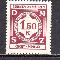 D. Reich Böhmen und Mähren 1941 Dienst, Mi. Nr. 0008 / D8, ungebraucht #09962