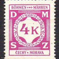 D. Reich Böhmen und Mähren 1941 Dienst, Mi. Nr. 0011 / D11, ungebraucht #09974