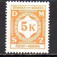 D. Reich Böhmen und Mähren 1941 Dienst, Mi. Nr. 0012 / D12, ungebraucht #09978