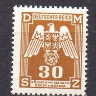 D. Reich Böhmen und Mähren 1943 Dienst, Mi. Nr. 0013 / D13, postfrisch #09982