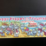 Ü - Ei Beipackzettel Die Happy Hippos auf dem Traumschiff1992