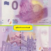 0 Euro Schein Futuroscope UECP 2016-1 offiziell ausverkauft Nr 2368