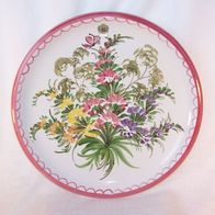 Ulmer Keramik Wandteller - " Sommer-Blumen ", D.- 31 cm * **