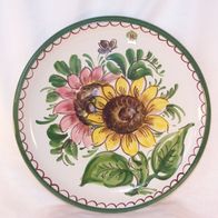 Ulmer Keramik Wandteller - " Sonnenblumen ", D.- 31 cm * **