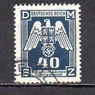 D. Reich Böhmen und Mähren 1943 Dienst, Mi. Nr. 0014 / D14, gestempelt #07095