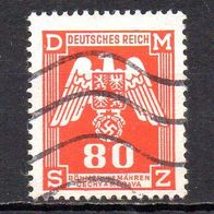 D. Reich Böhmen und Mähren 1943 Dienst, Mi. Nr. 0017 / D17, gestempelt #07099