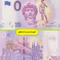 0 Euro Schein David di Michelangelo - Firenze SEAS 2018-1 ausverkauft Nr 4308