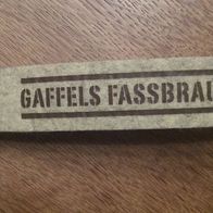 Gaffels Fassbrause, Schlüsselanhänger, gelb/ braun