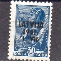 D. Reich Besetzung Lettland 1941, Mi. Nr. 0005 / 5, Freimarken, postfrisch #07367