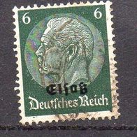 D. Reich Elsaß 1940, Mi. Nr. 0004 / 4, Freimarke Hindenburg, gestempelt #07417