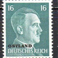 D. Reich Ostland 1941, Mi. Nr. 0010 / 10, Freimarke Hitler, postfrisch #07470