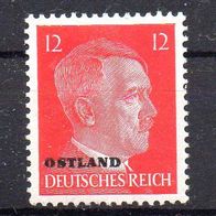 D. Reich Ostland 1941, Mi. Nr. 0011 / 11, Freimarke Hitler, ungebraucht #07482