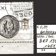 BRD / Bund 1990 800 Jahre Deutscher Orden MiNr. 1451 gestempelt