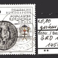 BRD / Bund 1990 800 Jahre Deutscher Orden MiNr. 1451 gestempelt -1-