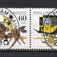 Bund BRD 1985, Mi. Nr. 1255 + 1256, W Zd 5, Mophila Hamburg, gestempelt #12754