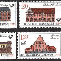 DDR 1987 Historische Postgebäude MiNr. 3067 - 3070 postfrisch -1-