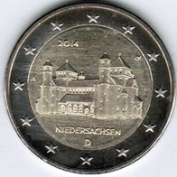 2 Euro Deutschland Germany 2014 Niedersachsen A D F oder G unc.