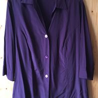 aubergine Blusejacke Gr. 44 mit 3/4 Ärmel (2620)