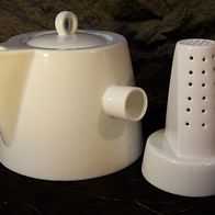 Weiße Porzellan Teekanne, Gilitzer Porzellan-Manufaktur Lichte/ Wallendorf