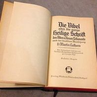 Familienbibel, Heilige Schrift nach Martin Luther, in Altdeutsch, 50er Jahre