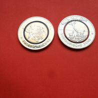 Deutschland BRD 2017 + 2018 5 Euro D Sondermünzen mit Polymerring