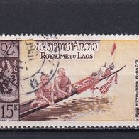 Laos, 1957, Mi. 71, Boot, 1 Briefm., gest.