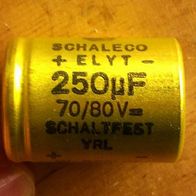 Elektrolyt-Kondensator Elko 250 µF 70/85V Schaleco - W.-Berlin - Vintage