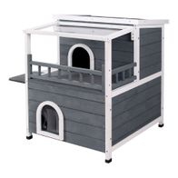 Geïsoleerd kattenhok - 2 etages - binnen en buiten - weerbestendig - uv- bestendig