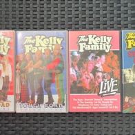 4 x The Kelly Family: Street Life Tough Road Volume 1 + 2 Live VHS Video Film