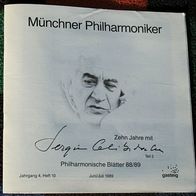 Münchner Philharmoniker - Philharmonische Blätter 88/89, 10 J. mit Sergiu Celibidache