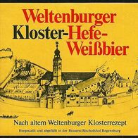 ALT ! Bieretikett "Weltenburger Kloster" : Brauerei Bischofshof Regensburg Bayern