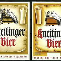 Bieretiketten Brauerei Kneitinger Regensburg Oberpfalz Bayern