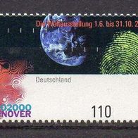 Bund BRD 2000, Mi. Nr. 2130, EXPO 2000 Hannover, postfrisch #16104