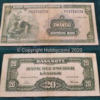 PAP : Papiergeld 20 DM Bank Deutscher Länder 1949
