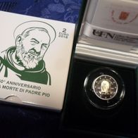 Vatikan 2018 2 Euro Gedenkmünze PP - Pater Pio