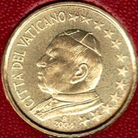 10 Cent Vatikan 2004 Euro-Kursmünze mit Papst Johannes Paul II