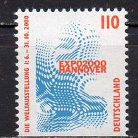 Bund BRD 1998, Mi. Nr. 2009 D, EXPO 1999 Hannover, postfrisch #16488