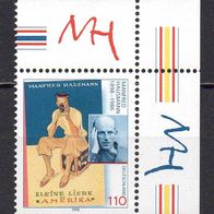 Bund BRD 1998, Mi. Nr. 2012, Geburtstag Manfred Hausmann, postfrisch Ecke #16514