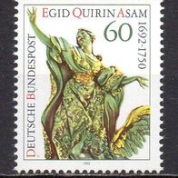 Bund BRD 1992, Mi. Nr. 1624, Egid Quirin Asam, postfrisch #16624
