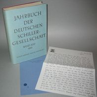 Jahrbuch der Deutschen Schillergesellschaft Nr. 25 - 1981 - Faksimile Stefan Zweig