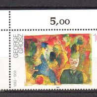 Bund BRD 1993, Mi. Nr. 1656, Deutsche Malerei, postfrisch Ecke #16647