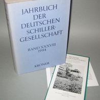 Jahrbuch der Deutschen Schillergesellschaft Nr. 38 - 1994