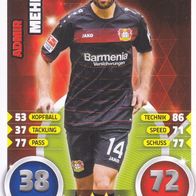 Bayer Leverkusen Topps Trading Card 2016 Admir Mehmedi Nr.531