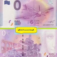 0 Euro Schein Le Memorial de Caen UECS 2015-1 ausverkauft Nr 3707