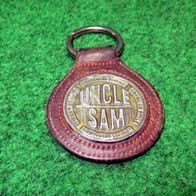 Schlüsselanhänger "Uncle Sam" Leder Medaille Ø 5,5 cm Anhänger Medaillon