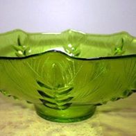 NEU: Original DDR Glas Schale grün Ø 17 cm Obst Salat Konfekt Kompott